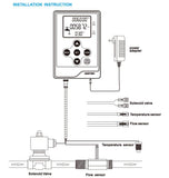 DIGITEN G1/2" Liquid Display Water Flow Quantitative Controller Meter+Solenoid Valve