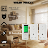 DIGITEN WTC100 Wireless Thermostat (with 2 Receivers) Plug-in Temperature Controller Outlet Programmable Remote Control Thermometer Heating Cooling Mode for Fan Heater Greenhouse Home Brew Reptile (UK Plug)