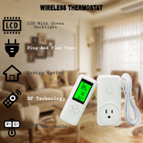 DIGITEN WTC200 Wireless Temperature Controller Thermostat Outlet Remote Control Thermometer with 2m/6ft NTC Temp Sensor Probe Heating Cooling Mode for Fan Heater Greenhouse Homebrewing Reptile