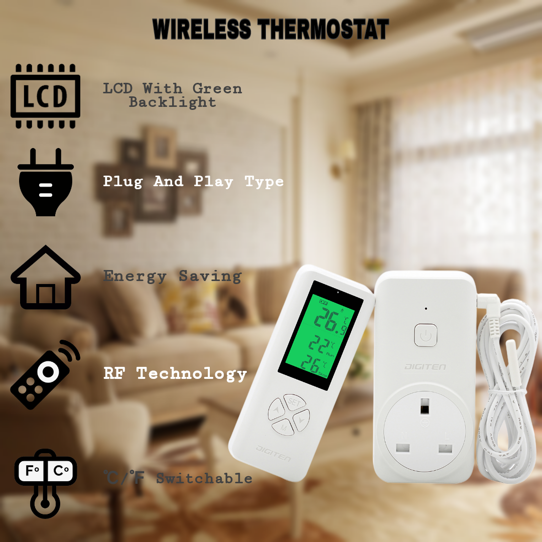 DIGITEN WTC200 Wireless Temperature Controller Programmable Thermostat