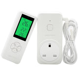 DIGITEN WTC200 Wireless Temperature Controller Programmable Thermostat Outlet Remote Control with 2m/6ft NTC Temp Sensor Probe Heating Cooling Mode for Fan Heater Greenhouse Homebrewing Reptile(UK Plug)