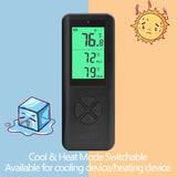DIGITEN WTC200 Wireless Temperature Controller Thermostat Outlet Remote Control Thermometer with 2m/6ft NTC Temp Sensor Probe Heating Cooling Mode for Fan Heater Greenhouse Homebrewing Reptile