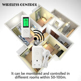DIGITEN WTC200 Wireless Temperature Controller Programmable Thermostat Outlet Remote Control with 2m/6ft NTC Temp Sensor Probe Heating Cooling Mode for Fan Heater Greenhouse Homebrewing Reptile(UK Plug)