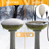 DIGITEN Birdbath Deicer Bird Bath Heater for Outdoors in Winter Birdbaths Deicer with Thermostatically Controlled Chicken Water Heater 60W Immersion Deicer for Garden Patio Yard and Lawn