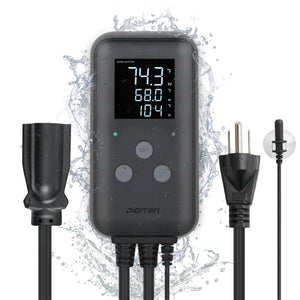 DIGITEN Heat Mat Thermostat Waterproof Temperature Controller DTC315 Greenhouse Thermostat Aquarium Temperature Controller Plug in Thermostat for Seedlings 15A Reptiles Temperature Controller Outlet